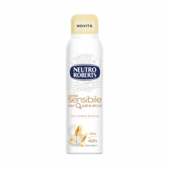 NEUTRO ROBERTS DEODORANTE SPRAY AVENA E LATTE PELLE SENSIBILE 150 ML, DEODORANTI ANTIODORE PER PERSONA, S168844, 100106