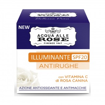 ACQUA ALLE ROSE CREMA ANTIRUGHE ILLUMINANTE SPF20 CON VITAMINA C 50 ML, CURA VISO DONNA, S168836, 100112