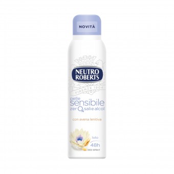 NEUTRO ROBERTS DEODORANTE SPRAY AVENA e LOTO PELLE SENSIBILE 150 ML, DEODORANTI ANTIODORE PER PERSONA, S168843, 100115