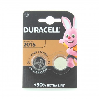 DURACELL BATTERIA LITHIUM LONG LASTING POWER 3 VOLT 2 PZ.2016, PILE, S150537, 100158