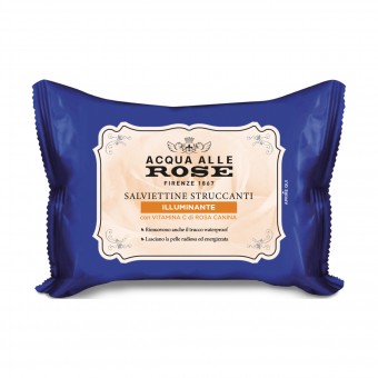 ACQUA ALLE ROSE 20 SALVIETTE STRUCCANTI ILLUMINANTE CON VITAMINA C, CURA VISO DONNA, S168839, 100200