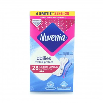 NUVENIA PROTEGGI SLIP CURVE FIT EXTRA LUNGO 22+6 PZ ASSORBENTI, ASSORBENTI ESTERNI, S020762, 100300