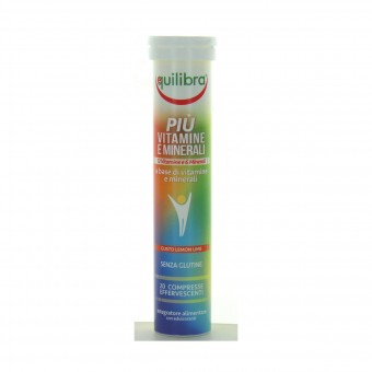EQUILIBRA INTEGRATORE ALIMENTARE PIU' VITAMINE E MINERALI 20 COMPRESSE EFFERVESCENTI , INTEGRATORI, S142986, 100318