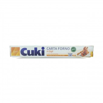 CUKI CARTA FORNO IN FOGLI - 25 FOGLI - CM 33X38 - 9,5 METRI, AVVOLGENTI ALIMENTARI, S035266, 100331