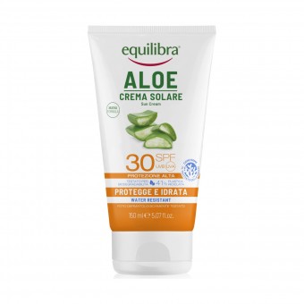 EQUILIBRA ALOE SOLARE CREMA SPF30 WATER RESISTANT TUBO 150 ML, SOLARI, S168912, 100479