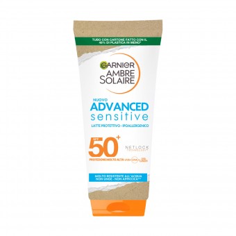 AMBRE SOLAIRE ADVANCED SENSITIVE LATTE SPF50+ TUBO 200 ML, SOLARI, S169312, 101326