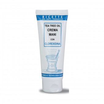RICETTE DEL DOTT.PIGNACCA CREMA MANI TEA TREE OIL CON CLOREXIDINA TUBO 75 ML, TRATTAMENTO CORPO, S169132, 101358