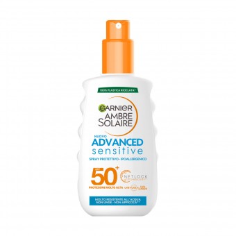 AMBRE SOLAIRE ADVANCED SENSITIVE SPF50+ SPRAY VAPO 200 ML , SOLARI, S169308, 101391