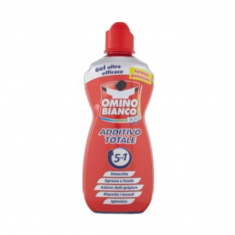 OMINO BIANCO 100 PIU' ADDITIVO TOTALE GEL 5 in 1 900 ML, TRATTAMENTO BUCATO, S096232, 101883
