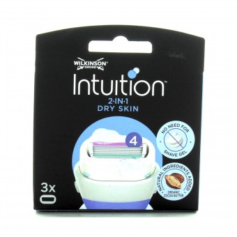 WILKINSON INTUITION DRY SKIN 4 LAME - 3 RICAMBI, LAME E RASOI PER DONNA, S042948, 102053
