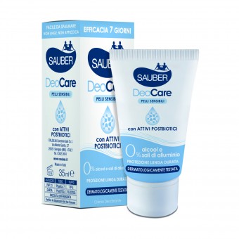 SAUBER DEO CARE CREMA PELLI SENSIBILI CON ATTIVI POSTBIOTICI TUBO 35 ML, DEODORANTI ANTIODORE PER PERSONA, S169775, 102302
