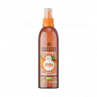 GIARDINO COSMETICO I SOLARI OLIO ABBRONZANTE SENZA PROTEZIONE COCCO E BETA CAROTENE BIO 150 ML, SOLARI, S169911, 102656