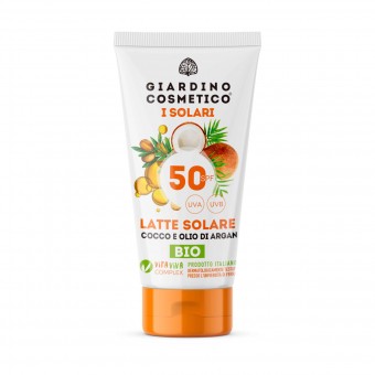 GIARDINO COSMETICO I SOLARI LATTTE SOLARE VISO COCCO E OLIO DI ARGAN BIO SPF50 TUBO 75 ML, SOLARI, S169909, 102682