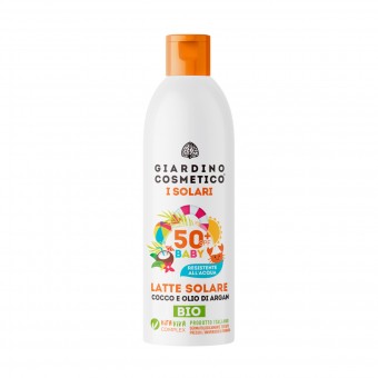 GIARDINO COSMETICO I SOLARI LATTE SOLARE BABY SPF50+ COCCO E OLIO DI ARGAN BIO 250 ML, SOLARI, S169908, 102690
