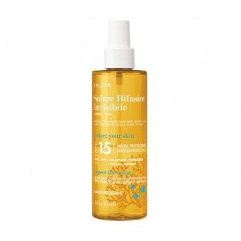 PUPA SOLARE BIFASICO INVISIBILE CORPO, VISO SPF15 SPRAY 200 ML, SOLARI, S168676, 102769