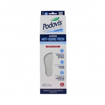 PODOVIS SOLETTE ANTI-ODORE TRASPIRANTE 4 PAIA SIZE L 42/44, CURA SCARPE, S029561, 102828