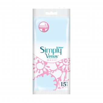 GILLETTE VENUS SIMPLY BASIC RASOIO 2 LAME 15 PEZZI, LAME E RASOI PER DONNA, S170003, 102873