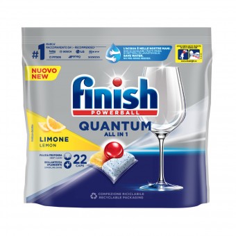 FINISH PASTIGLIE QUANTUM ALL IN 1 LEMON 22 CAPS, LAVASTOVIGLIE, S170284, 103384