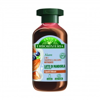 ANTICA ERBORISTERIA SHAMPOO & BALSAMO 2 IN 1 NUTRIENTE LATTE DI MANDORLA CAPELLI SFIBRATI 225 ML, COLORANTI, S170346, 103614