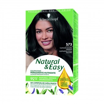 NATURAL & EASY COLORAZIONE PERMANENTE NUTRIENTE 573 CASTANO SCURO FREDDO, COLORANTI, S170411, 103644