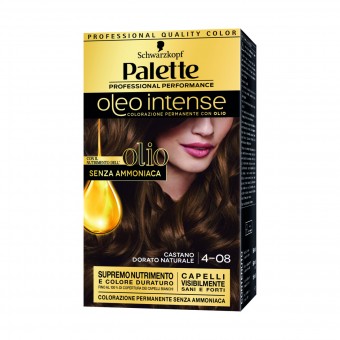 PALETTE OLEO INTENSE COLORAZIONE PERMANENTE SENZA AMMONIACA 4-08 CASTANO DORATO NATURALE, COLORANTI, S170407, 103654