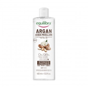 EQUILIBRA ARGAN ACQUA MICELLARE DETERGENTE STRUCCANTE VISO OCCHI LABBRA 400 ML, PULIZIA VISO DONNA, S170532, 104035