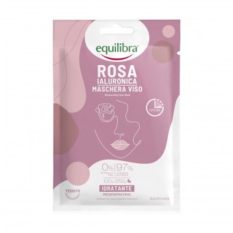 EQUILIBRA ROSA IALURONICA MASCHERA VISO IDRATANTE MONODOSE, PULIZIA VISO DONNA, S170540, 104055