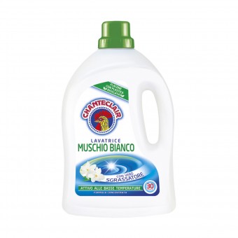 CHANTECLAIR DETERSIVO LIQUIDO LAVATRICE MUSCHIO BIANCO 30 LAVAGGI 1350 ML, BUCATO LAVATRICE, S150002, 104149