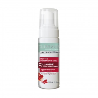 CLINIANS ANTIRUGHE REPAIR MOUSSE DETERGENTE VISO COLLAGENE ED ESTRATTO DI MELOGRANO 150 ML, PULIZIA VISO DONNA, S170575, 104218