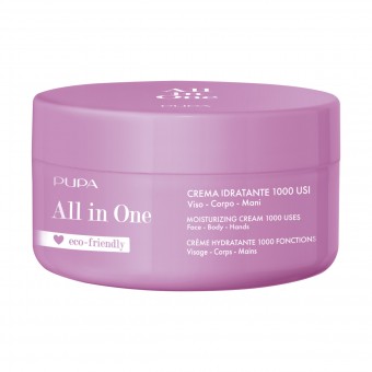 PUPA ALL IN ONE CREMA IDRATANTE 1000 USI VISO CORPO MANI VASO 350 ML, CURA VISO DONNA, S168868, 104611