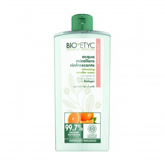 BIOETYC ORGANIC SKINCARE ACQUA MICELLARE RINFRESCANTE ESTRATTI ARANCIA AMARA TUTTI I TIPI DI PELLE 400 ML , PULIZIA VISO DONNA, S171116, 104780