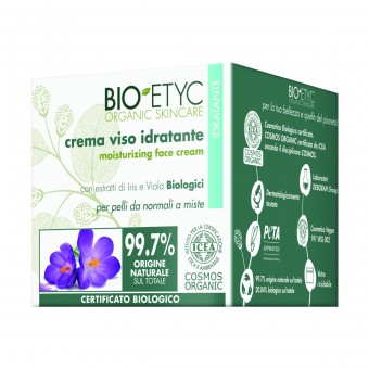 BIOETYC ORGANIC SKINCARE CREMA VISO IDRATANTE ESTRATTI IRIS E VIOLA PELLI DA NORMALI A MISTE 50 ML , CURA VISO DONNA, S171109, 104791