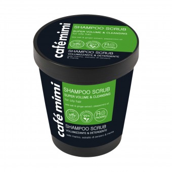 CAFE' MIMI SHAMPOO SCRUB VOLUMIZZANTE & DETERGENTE - SALE MARINO, ESTRATTO DI ZENZERO & MENTA 330 GR., SHAMPOO, S171201, 104968