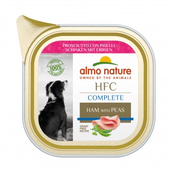 ALMO NATURE COMPLETE HFC CANE VASCHETTA PROSCIUTTO CON PISELLI 85 GRAMMI, NUTRIZIONE, S171688, 106368