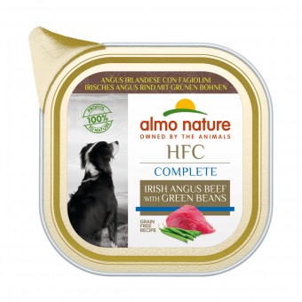 ALMO NATURE COMPLETE HFC CANE VASCHETTA ANGUS IRLANDESE CON FAGIOLINI 85 GRAMMI, NUTRIZIONE, S171686, 106373