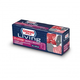 DOMOPAK LIVING CUSTODIA LINGERIE E INDUMENTI CON CHIUSURA A CAPPUCCIO - CM 31X43 15 PZ, ACCESSORI PER LA BIANCHERIA, S072657, 106970