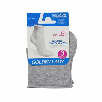 GOLDEN LADY CALZINO LEI TAGLIO VIVO GRIGIO MELANGE CHIARO 3 PAIA TAGLIA M/L, CALZE, COLLANT & GAMBALETTI, S159580, 106986
