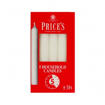CANDELE PRICE'S STEARICHE 5 PEZZI DURATA 5 ORE, CANDELE, S172361, 107531