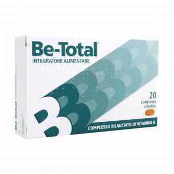 BE-TOTAL INTEGRATORE ALIMENTARE COMPLESSO BILANCIATO DI VITAMINE B 20 COMPRESSE RIVESTITE , INTEGRATORI, S136326, 107560