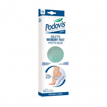 PODOVIS SOLETTE MEMORY FEET EFFETTO RELAX RITAGLIABILI E LAVABILI SIZE 24/45, ACCESSORI MANICURE PEDICURE, S154202, 108109