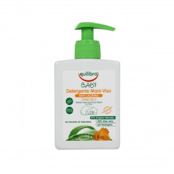 EQUILIBRA BABY DETERGENTE MANI-VISO ANTI-LACRIMA DELICATO CON DISPENSER 250 ML, IGIENE PRIMA INFANZIA, S163565, 108188