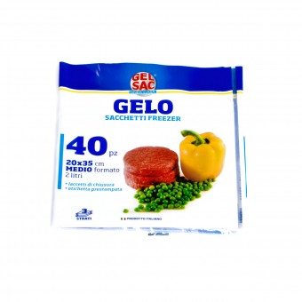 GEL SAC SACCHI CONGELATORE 20x35 BUSTA 40 PZ, SACCHETTI / VASCHETTE ALIMENTARI, S002444, 13920