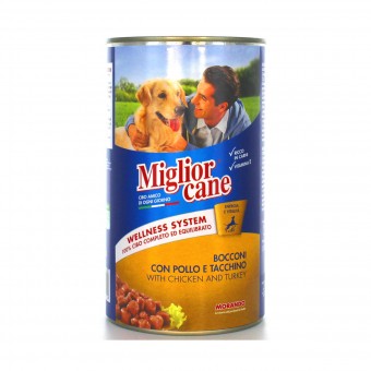 MIGLIOR CANE BOCCONI POLLO-TACCHINO LATTINA 1250 GRAMMI, NUTRIZIONE, S009343, 22307
