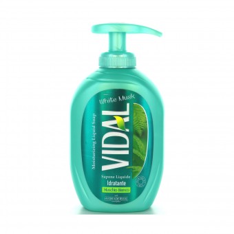 VIDAL SAPONE LIQUIDO MANI WHITE MUSK MUSCHIO BIANCO IDRATANTE 300 ML., SAPONI, S015360, 261