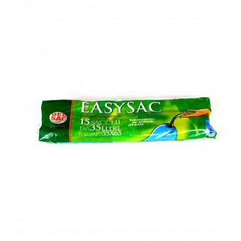 GEL SAC SACCHI RIFIUTI PATTUMIERA 55x65 CON MANICO 15 PZ, SACCHETTI SPAZZATURA, S004776, 264