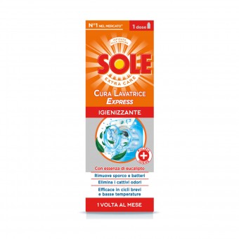 SOLE CURA LAVATRICE EXPRESS IGIENIZZANTE LIQUIDO 250 ML + BUONO SCONTO 0.70 EURO, ANTICALCARE LAVATRICE, S147514, 33183