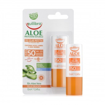 EQUILIBRA ALOE SOLARE STICK PROTETTIVO SPF50+ 10 ML, SOLARI, S147959, 35074