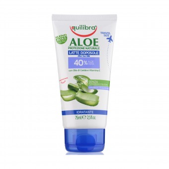EQUILIBRA ALOE SOLARE LATTE DOPOSOLE IDRATANTE TRAVEL SIZE TUBO 75 ML, SOLARI, S147945, 35585