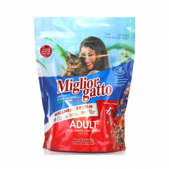 MIGLIOR GATTO CROCCANTINI CARNE BUSTA 400 GRAMMI, NUTRIZIONE, S006633, 37728