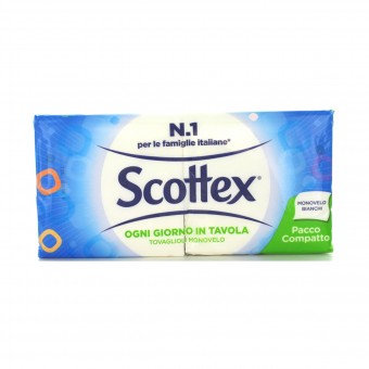 SCOTTEX TOVAGLIOLI 33x33 1 MONOVELO 150 PEZZI BIANCHI, TOVAGLIOLI CARTA, S004702, 38725